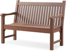 Psilvam Garden Bench, 2-Person Poly Lumber Patio Bench, All-Weather Outdoor Bench That Never Rot and Fade, Suit for Garden, Porch and Park(Brown) by GreenHaven Gardens