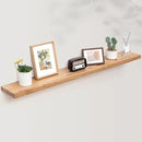 Axeman Floating Shelves for Wall, Rustic Elm Wood 56''W x 8" D Wall Shelf with Invisible Bracket, Large Long Wall Mounted Storage Shelves for Living Room, Bedroom, Kitchen, Bathroom Decor, Natural by CozyNest Decor