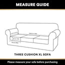PrinceDeco Velvet Stretch Couch Cushion Cover Soft Cushion Slipcover for Chair Loveseat Sofa Cushion Furniture Protector Seat Cushion Sofa Cover (3 Piece XL Sofa Cushion Covers, Taupe) by CozyNest Decor