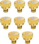Aopin G 3/16 Brass Misting Nozzles 0.2mm / 0.008" Orifice Atomizing Mister Sprayer Nozzle Suitable For Outdoor Cooling,Garden Irrigation,Fountain, Crop Nutrient Injection, Greenhouse 8 Pcs by GreenHaven Gardens