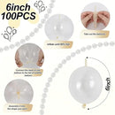 Clear Quick Link Balloons, 100PCS 6 Inch Small Bubble Linking Balloons for Making Balloon Wall Heart Arch, Tails Balloon for Wedding Birthday Baby Shower Engagement Graduation Party Decorations by CozyNest Decor