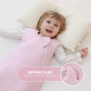 Mosebears Unisex Baby Sleep Sack 1.0 TOG, Supersoft Rayon Made from Bamboo Wearable Blanket with 2-Way Zipper (Blush,0-6 Months) by TinyTreasures Baby Boutique