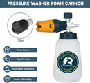 Sooprinse Foam Cannon with 1/4 Inch Quick Connector, Heavy Duty Car Foam Blaster Wide Neck Adjustable Snow Foam Lance for Pressure Washer, 1 Liter by GreenHaven Gardens