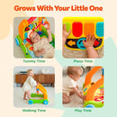 Move2Play, 4-in-1 Baby Play Mat & Activity Center Gym | Walker | Infant Toy for Tummy Time | Birthday Gift for 3, 4, 5, 6, 7, 8, 9, 10, 12 + Month Old Boys & Girls (Yellow) by TinyTreasures Baby Boutique
