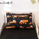 NTBED 4 Pieces Construction Toddler Bedding Set for Baby Boys, Truck Vehicles Excavator Cars Printed, Includes Comforter, Flat Sheet, Fitted Sheet and Pillowcase,Black by TinyTreasures Baby Boutique