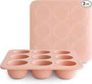 mushie Silicone Baby Food Freezer Tray with Lid | 9 Cups x 1.5oz | BPA Free Storage Container (Blush) by TinyTreasures Baby Boutique
