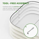 DaisyVibe Raised Garden Bed Kit, Planter Raised Garden Boxes Outdoor, Oval Large Metal Raised Garden Beds for Vegetables Flowers (White, 8ftx2ftx1ft) by CozyNest Decor