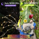 Garden Gnomes Outdoor with LED Solar Light - 11’’Spring Gnomes Decorations for Home/Yard/Patio with Lantern - Solar Garden Statues (Teapot gnome) by CozyNest Decor
