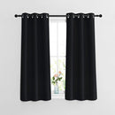 NICETOWN Black Out Curtains 54 inch Long 2 Panels Burg - Solid Thermal Insulated Grommet Blackout Curtain Drapes for Bedroom/Kids Room (Black, 2 Panels, W37 x L54) by TinyTreasures Baby Boutique