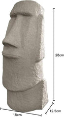 EMSCO Group Easter Island Head Statue – Natural Granite Appearance – Made of Resin – Lightweight – 28” Height by GreenHaven Gardens