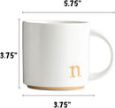 COLLECTIVE HOME - Monogram Ceramic Mugs, 15 oz Golden Initial Coffee Cups, Elegant Alphabet Tea Mugs, Elegant Personalized Mug with Gift Box, Luxurious Cups for Office and Home (n) by CozyNest Decor