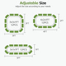 3-in-1 Modular Raised Garden Bed Kit - Adjustable Sizes (4x2x1ft, 3x3x1ft, 5x1x1ft) - Heavy-Duty Galvanized Steel Planter Box with Bracing Rods & Gloves for Vegetables, Fruits, Flowers by GreenHaven Gardens