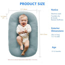 Baby Lounger for Newborns, Soft Baby Nest & Floor Cushion, Portable Diaper Changing Pads for Boys & Girls 0-12 Months(Misty Blue) by TinyTreasures Baby Boutique