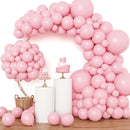 RUBFAC Pink Balloons 129pcs Light Pastel Pink Balloon Different Sizes 18 12 10 5 Inch for Garland Arch Birthday Party Baby Shower Gender Reveal Wedding Anniversary Easter Decoration by TinyTreasures Baby Boutique
