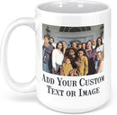 Personalized Mother's Day Coffee Mug, Custom Mum Photo Text 15 Oz Ceramic Mug, Customized Father's Day Gift Idea Picture Name Cup, Taza Cafe Personalizadas Fotos, Cute Gifts Mom Dad, White by TinyTreasures Baby Boutique