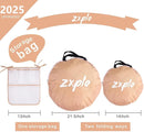 Baby Safety Crib Tent Infant Pop up Mosquito Net Nursery Bed Canopy Netting Cover - Keep Baby from Climbing Out with Hanging Diaper Storage Bag (Beige) by TinyTreasures Baby Boutique