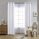 NICETOWN Pure White Curtains 2 Panels 84 inches Long for Bedroom, 50% Light Blocking Grommet Window Treatment for Living Room, W52 x L84 by TinyTreasures Baby Boutique