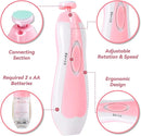 Baby Nail Trimmer Electric-6 in 1 Baby Nail File Clippers Infant Grooming Kit Manicure Set for Toddler or Adults, Pink by TinyTreasures Baby Boutique