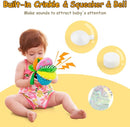 8-in-1 Sensory Balls for Infant Toddlers,Rainbow Fabric Baby Toy for Sensory Development,Montessori Toys for Babies 6-12 Months,8 Different Sensory Tactile Textures with Crinkle Rattle Squeakers by TinyTreasures Baby Boutique