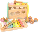 Hammering Pounding Toys Wooden Educational Toy Xylophone Shape Sorter, Birthday Gift for 1 2 3 Years Boys Girls Baby Toddler Kids Developmental Montessori Learning Toy (Yellow) by TinyTreasures Baby Boutique