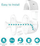 Paruu P10 Hands Free Breast Pump Wearable, 338mmHg Strong Suction, Low Noise, 4 Modes & 9 Levels, Electric Breast Pump Portable, Smart Display, 19/21/24/28mm Insert/Flange, 2 Pack (White) by TinyTreasures Baby Boutique