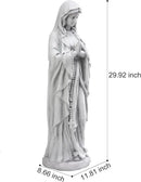TOETOL Virgin Mary Praying Statue 29.9 Inch Tall Outdoor Garden Religious Decorations Statue Clearance for Home Yard Patio Lawn Hallway Decor Sculpture Magnesium Oxide Stone by GreenHaven Gardens