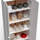 Pantry Cabinet Storage Cabinet with 2 Doors Solid Wood - Adjustable Shelves for Kitchen, Dining Room, or Utility Room Organization by CozyNest Decor