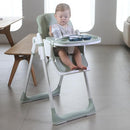 3 in 1 Baby High Chair with Wheels, Adjustable 5 Point Harness, Tray, Foot Rest, Backrest and Seat Height, Foldable High Chair for Toddlers, Green by TinyTreasures Baby Boutique