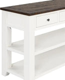 Farmhouse Wood Entryway Console Table 48-Inch Modern Sofa Entry Table with Drawers and Storage Shelves for Entrance Living Room (Antique White) by CozyNest Decor