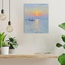 Coastal sailboat scenery poster art decor ocean nautical room decor beautiful sailboat seascape decor suitable for beach villa by CozyNest Decor
