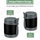 10oz Soup Thermo for Hot Food Kids,Lunch Thermo Kids Food Jar with Spoon Hot Insulated Food Containers,Leak Proof Stainless Steel Wide Mouth Lunch Food Thermo Jar for School(Black) by TinyTreasures Baby Boutique