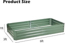 Aoodor 6 x 3 x 1 ft Outdoor Raised Garden Bed, Reinforced Galvanized Steel Planter Box for Vegetables, Fruits, Flowers, and Herbs by GreenHaven Gardens