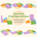 6-Piece Foam Climbing Blocks for Toddlers: Baby Foam Climbing Gym PU Leather Colorful Indoor Toy Building Blocks by TinyTreasures Baby Boutique