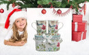 Lightahead Elegant Bone China Two Coffee Mugs set in Blue bird design 11.2 oz each cup in attractive gift box by CozyNest Decor