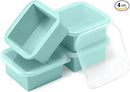 2-Cup Silicone Freezer Trays with Lids – Perfect for Meal Prep, Portion Control, and Easy Freezing-Meal Prep Container Molds for Soup,Leftovers (Bondi Mint, 4 Pack) by TinyTreasures Baby Boutique
