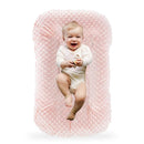 Baby Lounger for Newborn,Baby Nest for Newborn Soft Cotton Breathable for Playtime & Relaxation,Flat Babies Essentials Gifts Newborn Lounger for Boys & Girls 0-12 Months(Pink Bean) by TinyTreasures Baby Boutique