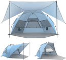 Elegear Beach Tent with Canopy, 1-Second Setup Pop Up Sun Shelter Shade, UPF 50+ UV Protection Silver-Coated Lightweight Portable Beach Cabana by TinyTreasures Baby Boutique