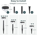 Linkind Solar Pathway Lights 8 Pack, Solar Lights Outdoor Warm White Waterproof, Adjustable Solar Powered for Walkway Yard Garden Driveway Backyard by GreenHaven Gardens