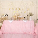 SquarePie Sequin Tablecloth 60 x 120 Inch Pink Sparkly Table Linen for Wedding Party by CozyNest Decor