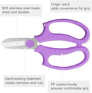 Flower Scissors, Strong Floral Shears, Premium Steel Garden Pruning Shears Floral Fruits Leaf Scissors Hand Pruner Snip Trimming Tool for Gardening Flower Arrangement, Purple by GreenHaven Gardens