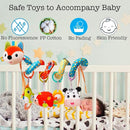 Baby Car Seat Toys, Infants Activity Spiral Plush Toys for Babies 0-6 Months Hanging Stroller Toy Gift for Infant Boys and Girls 0 3 6 12 Months Newborn Sensory Toy with Rattles Squeaker Music - Fox by TinyTreasures Baby Boutique