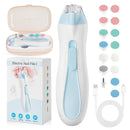 Baby Nail Trimmer Electric, 15 in 1 Baby Nail Clippers for Gentle Nail Care, Rechargeable Baby Nail File Electric with Light &15 Grinding Pads for Infant Toddler, Blue by TinyTreasures Baby Boutique