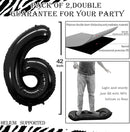 GOER Black Foil Balloons Number 6,Huge Number Balloons for 6th Birthday Party Supplies Anniversary Decorations (3 pcs,42 inch,32 inch,16inch) by TinyTreasures Baby Boutique