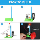 5 Bulk STEM Generator Kits for Kids, DC Motor Science Experiments, Engineering Building Projects Activities STEAM Toys, Class Educational Learning Classroom Activity, Free Energy Hand Generators Kit by TinyTreasures Baby Boutique