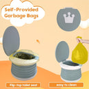 Travel Potty for Toddler, Portable and Foldable Toilet, Apply to Seat Emergency Toilet for Car, Camping, Outdoor, Indoor (grey, small) by TinyTreasures Baby Boutique