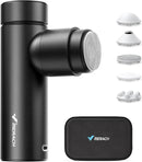 MERACH Mini Massage Gun with 8mm Amplitude, Percussion Massage Tools with 5 Massage Heads, Portable Hand Held Muscle Massagers for Pain Relief Deep Tissue, Cool Gifts for Mens and Women (Black) by CozyNest Decor