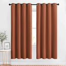 NICETOWN Room Darkening Burnt Orange Curtains & Drapes - Window Treatment Thermal Insulated Sound Reducing Solid Grommet Light Blocking for Bedroom/Living Room, Set of 2, W52 x L72 by TinyTreasures Baby Boutique