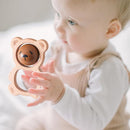 Wooden Baby Rattle Toys, Newborn Rattle Toys 0-12 Months Handmade Baby Clutching Toys | Natural Wooden Baby Teething Toys | Baby Shower/Birthday Gifts (Cute Bear Rattle) by TinyTreasures Baby Boutique