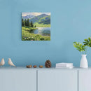The scenery of mountain streams and green meadows is suitable for living rooms bedrooms offices landscape posters and wall paintings by CozyNest Decor