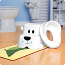 Squatty Potty Kids Toilet Step Stool Set, Potty Pet Bear Cub Base with Training Seat by TinyTreasures Baby Boutique